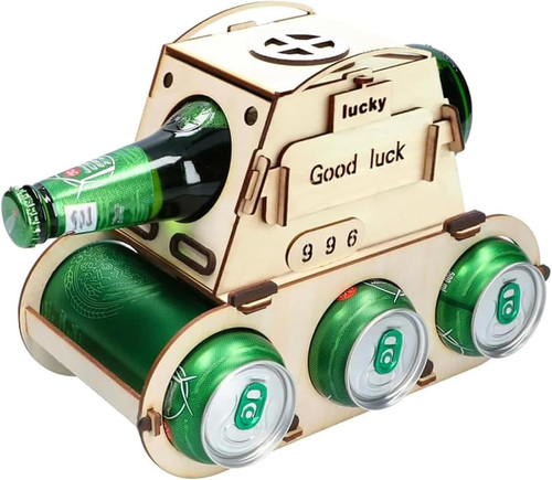 Holz flaschenträger panzer - holz,