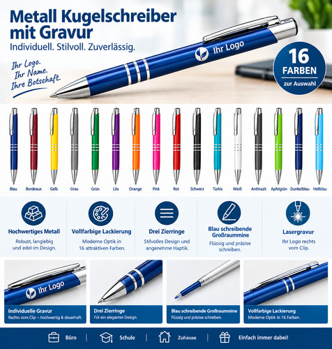 Metall kugelschreiber mit - metall,
