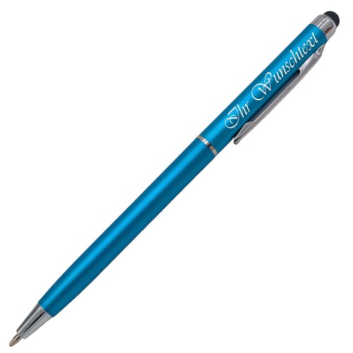Kugelschreiber blau mit gravur - kugelschreiber,